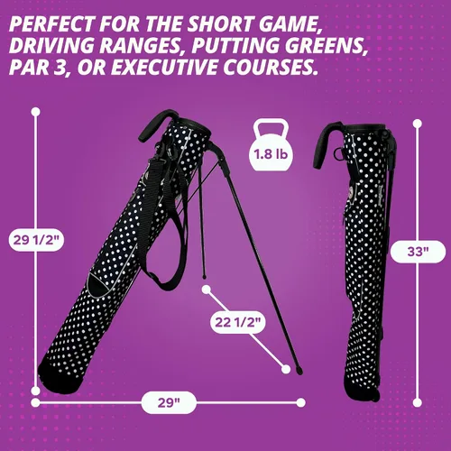 Vista 3 de Taboo Fashion Sunday Golf Bags for Women - Lightweight Golf Range Bag with Self Flexing Stand and Shoulder Strap for Driving Range, Par 3 or