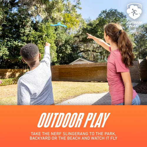 Vista 3 de Nerf Boomerang de juguete para niños – Slingerang Boomerang de espuma suave para niños – Gran regalo al aire libre para niños y niñas – Perfecto