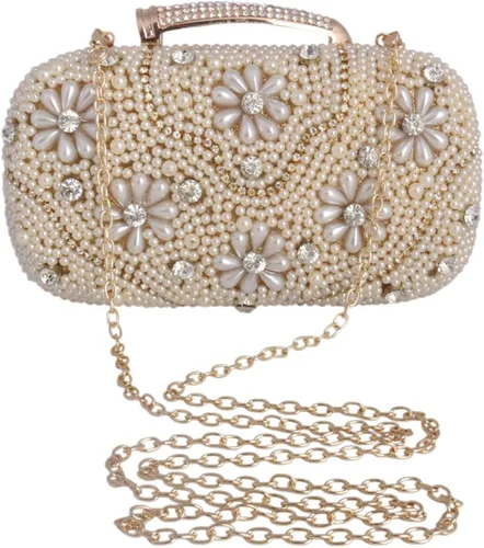 Vista 3 de Adoptfade - Bolso de cena vintage con cuentas para mujer