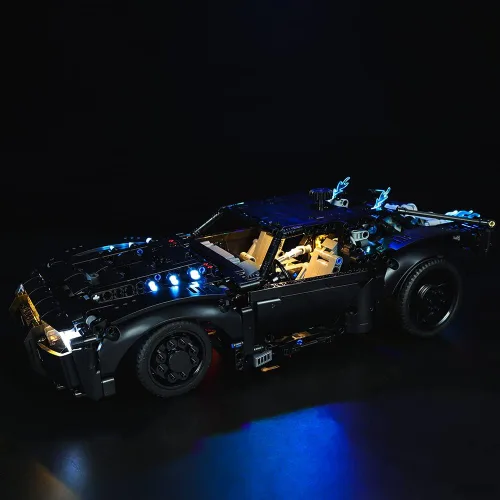 Vista 3 de Kyglaring Juego de luces LED compatibles con Lego Technic The Batman – Batmobile 42127 Kit de construcción – sin juego de Lego (versión clásica)