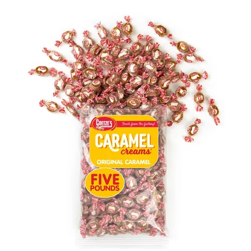 Vista 8 de Goetze's Dulces Cremas de Caramelo de Vainilla - Bolsa de 1 Libra (16 Onzas) - Fresco de la Fábrica Golosinas masticables de caramelo y crema