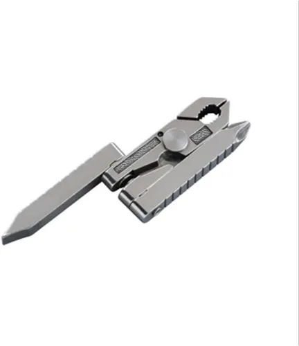 Vista 6 de Mini herramienta EDC multifuncional 3 en 1, destornillador de alicates herramienta de bolsillo de combinación plegable para pesca al aire libre