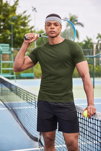 Vista 2 de COOFANDY Paquete de 3 camisetas de entrenamiento para hombre, manga corta, gimnasio, culturismo, muscular, capa base, camisetas de fitness