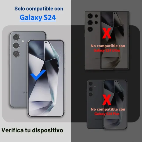 Vista 6 de Whitestone DOME EA [Instalación Fácil Mejorada] Protector de pantalla de vidrio templado para Galaxy S24 [2Pack]