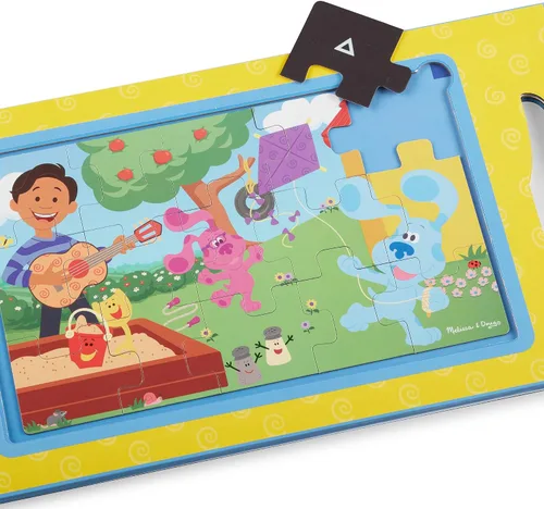 Vista 8 de Melissa & Doug Blue's Clues & You! Rompecabezas magnéticos para llevar (2 rompecabezas de 15 piezas)