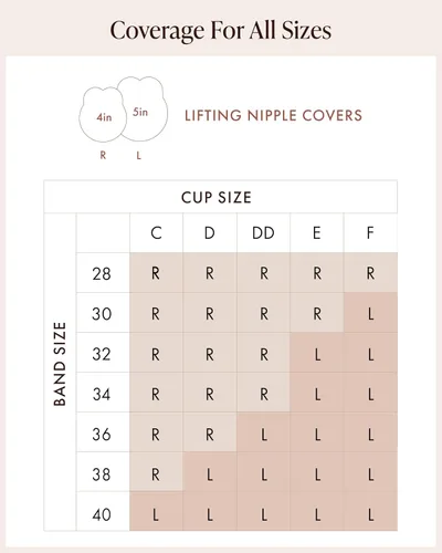 Vista 5 de Bare Babe Cubrepezones con Levantamiento - Brasier Adhesivo Reutilizable Push Up - Pezoneras Impermeables Sin Tirantes para Mujeres 4 Sombras
