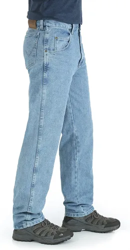 Vista 3 de Wrangler Pantalones vaqueros para hombre, con ajuste relajado, resistentes, largos y grandes