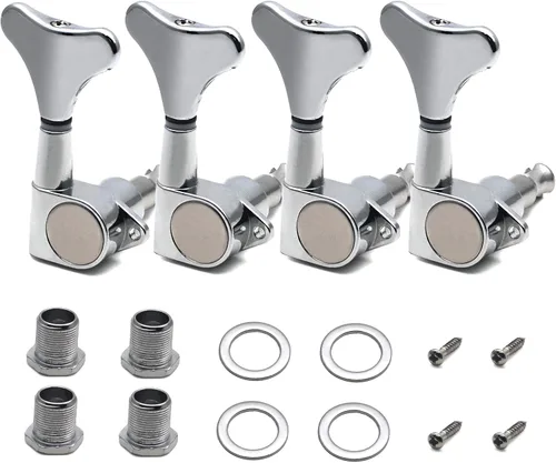 Vista 9 de MAXCHEER Afinadores de Guitarra y Bajo, Clavijas de Afinación de Guitarra Bajo, Clavijero Sellado de Relación, Repuesto de Cabezal de Máquina