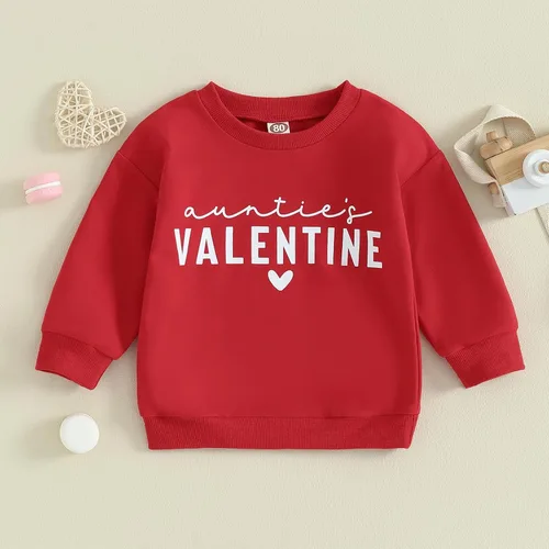 Vista 53 de Sudadera con cuello redondo para el día de San Valentín para bebé, niña, niño, para el día de San Valentín