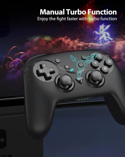 Vista 5 de YCCTEAM Controlador de interruptor compatible con SwitchSwitch LiteSwitch Oled, controlador Switch Pro con NFC, turbo, función de vibración dual