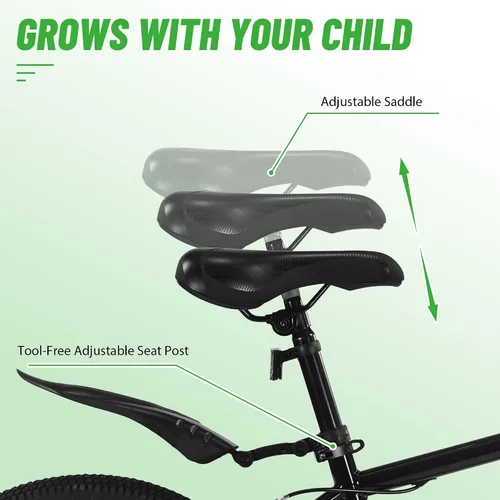 Vista 4 de Bicicleta infantil de 20 pulgadas para niños de 7 a 12 años, estilo BMX, bicicletas ligeras para niños, bicicletas para niños con frenos delanteros