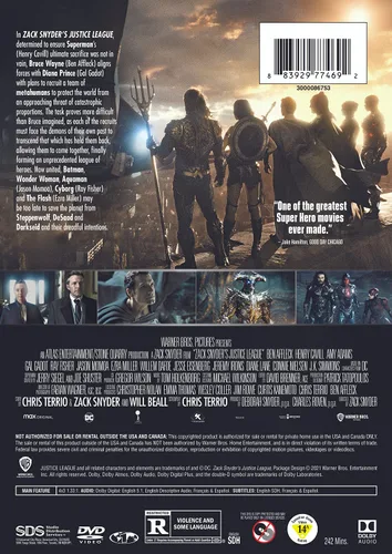 Vista 2 de Zack Snyders Justice League (DVD)
