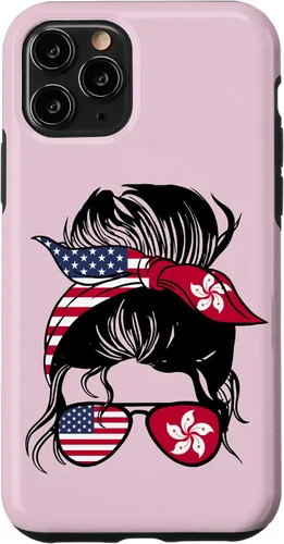 Vista 10 de Funda para iPhone 14 Half Hong Kong Half American Mix Hong Kong Roots