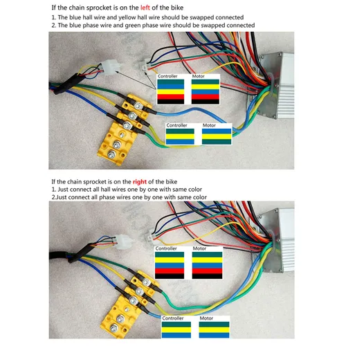 Vista 8 de Arnés de cableado del controlador de motor sin escobillas de 48V 1800W para ATV Go Kart