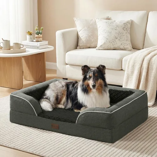 Vista 62 de Camas ortopédicas para perros grandes, cama de espuma viscoelástica impermeable para mascotas grandes con lados 89x56 cm, sofá para perros grandes