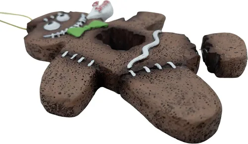 Vista 3 de Gingerbread Man Zombie Monster Cookie Oh Snap! Broken Leg Ugly Halloween Christmas Tree Ornament