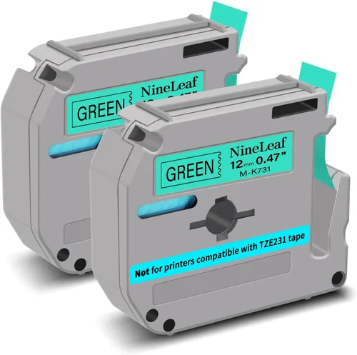 Vista 26 de NineLeaf Cinta de etiquetas de repuesto compatible para Brother P-Touch M-Tape M521 MK521 M-K521 funciona con Ptouch PT-M95 PT-90 PT70 PT-65 PT85