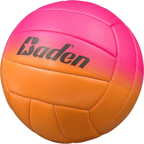 Vista 6 de Baden Fun Design Official Size & Weight Indoor & Outdoor Volleyball Bright & Beachy! Soft Touch Synthetic Leather, Durable Stitching All Ages