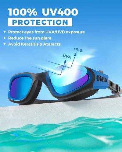Vista 4 de OMID - Gafas de natación polarizadas P2, gafas antivaho para natación para hombres y mujeres adultas
