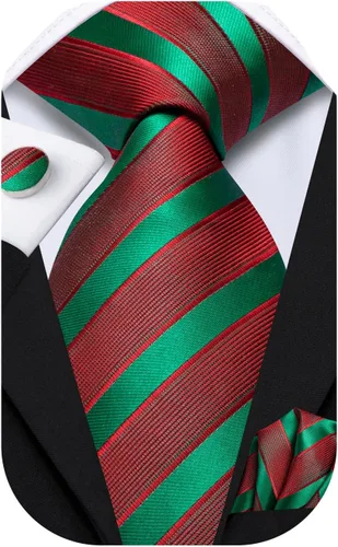 Vista 210 de Dubulle Corbata tejida de cachemira para hombre y gemelos de pañuelo para hombre, conjunto de gemelos para boda formal y negocios