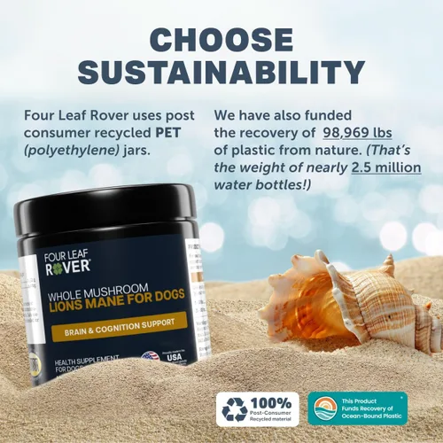 Vista 9 de Four Leaf Rover Melena de león para perros - Suplemento para cerebro
