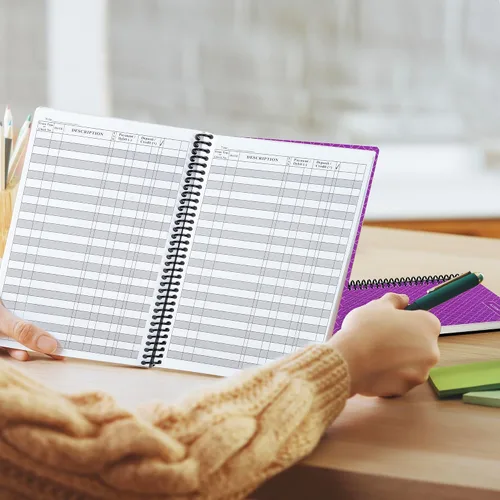 Vista 5 de El Cuaderno Premium de Registro de Cheques y Tarjetas de Débito de The Superior Register - Registro de Cuenta de Cheques, Libro de Contabilidad