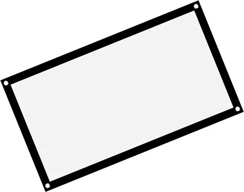 Vista 4 de VBESTLIFE Pantalla de proyección, portátil 16:9 plegable, sin arrugas, cortina blanca con agujeros para colgar para acampar al aire libre película