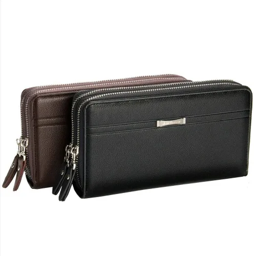 Vista 7 de Hebetag Cartera de cuero para hombre, organizador de muñeca