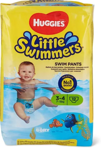 Vista 7 de Huggies Little Swimmers - Pañales de natación desechables, XS (7-18 libras), 12