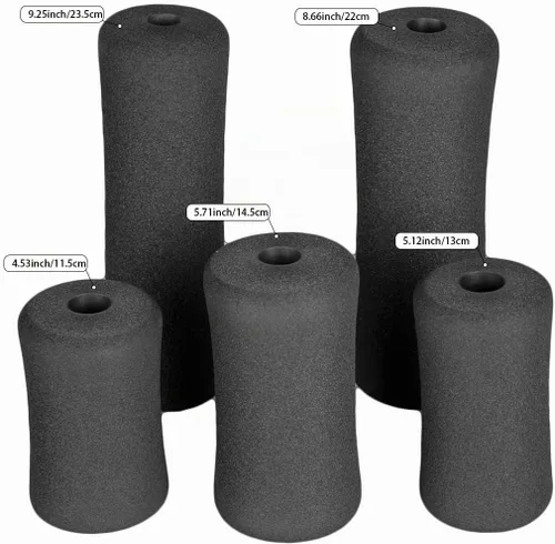 Vista 6 de Par de Rodillos de Almohadillas de Espuma para Pies, Usado para Reemplazar Equipos de Ejercicio de Gimnasio, Adecuado para Varilla de 1 Pulgada