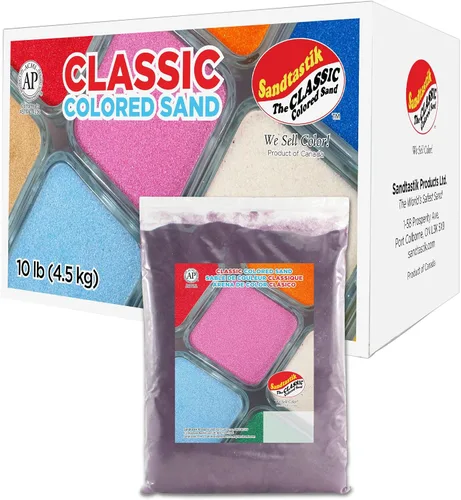 Vista 11 de Sandtastik Blue Sand Caja de 10 libras, brillante y brillante, sin sílice, colores vibrantes, arena, sensorial, terrario, modelo, paisaje, joyería