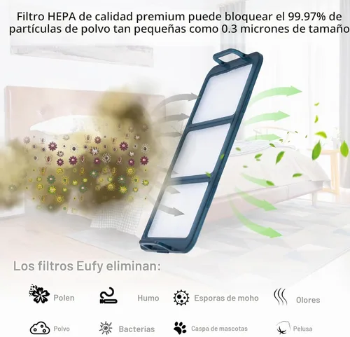 Vista 4 de Caja de basura de repuesto para aspiradora Eufy RoboVac 11S, 15C, 30, 30C, 35C, 25C, 12, 15T, 35C, G30