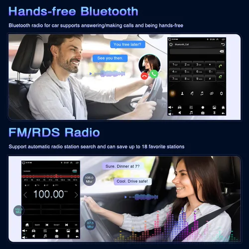Vista 4 de Radio de coche de 9.7 pulgadas para Ford F150 2009 2010 2011 2012 Bluetooth FM Estéreo de coche con inalámbrico Carplay Android Auto Bluetooth