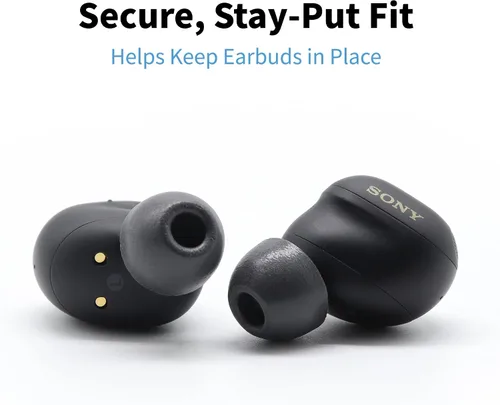 Vista 4 de Comply TrueGrip MAX - Almohadillas de espuma viscoelástica Auriculares inalámbricos Sony True Wireless Ultimate Comfort, aislamiento de ruido Negro