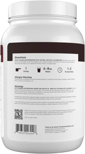 Vista 9 de Transparent Labs Aislado de Proteína de Vacuno Alimentado con Hierba en Polvo – Proteína con Sabor Natural, Libre de Lácteos con 25 g de Proteína
