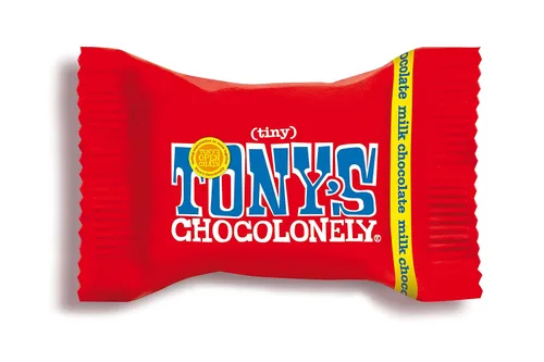 Vista 2 de Tony's Chocolonely Bocados de chocolate con leche al 32% de Tiny Tony 100 bocados (leche)