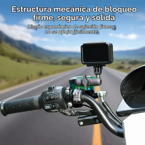 Vista 5 de FANAUE El brazo de doble enchufe se conecta a un adaptador de cabeza de bola de 0.669 in solamente, compatible con soporte GPS Garmin y soporte
