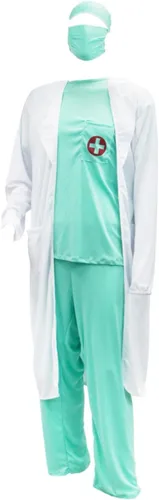 Vista 5 de Disfraz de Dashing Doctor de Halloween para adultos, disfraz divertido para hombre