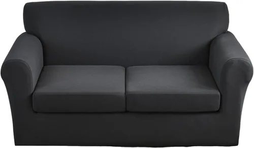 Vista 34 de Fundas elásticas para sofá de 1/2/3 cojines, funda estampada con fundas de cojín de asiento separadas, fundas de sofá lavables, protector de muebles