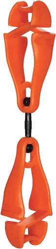 Vista 21 de Ergodyne Squids 3420 Swiveling Glove Clip Holder with Dual Clips