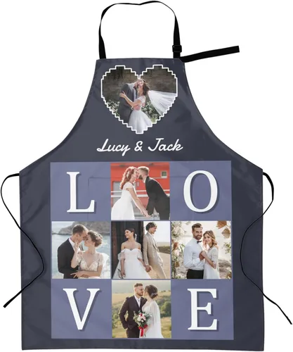 Vista 28 de Delantales personalizados con dos bolsillos para mujeres y hombres, delantales personalizados impresos con texto fotográfico para cocinero de cocina