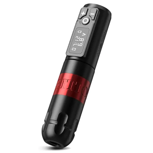 Vista 11 de Ambition Soldier - Bolígrafo rotativo de batería para tatuajes con cartucho, máquina de tatuaje con motor sin núcleo de 2400 mAh, fuente