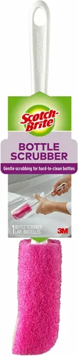 Vista 2 de Scotch-Brite Limpiador de botellas de agua, seguro en vidrio, plástico y acero inoxidable (paquete de 2)
