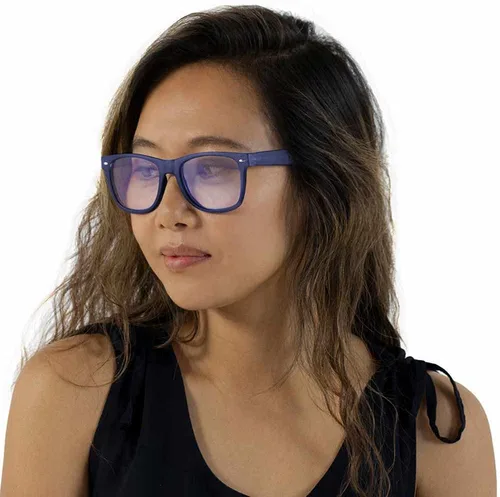 Vista 2 de VITENZI Gafas de lectura progresivas para mujeres y hombres, multifocales para computadora con lentes de bloqueo de luz azul Rimini