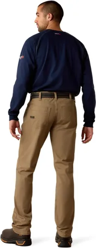 Vista 2 de ARIAT Pantalón Rebar M4 Durastretch de ajuste relajado para hombre, hecho para ser resistente y apilable de pierna recta caqui Field