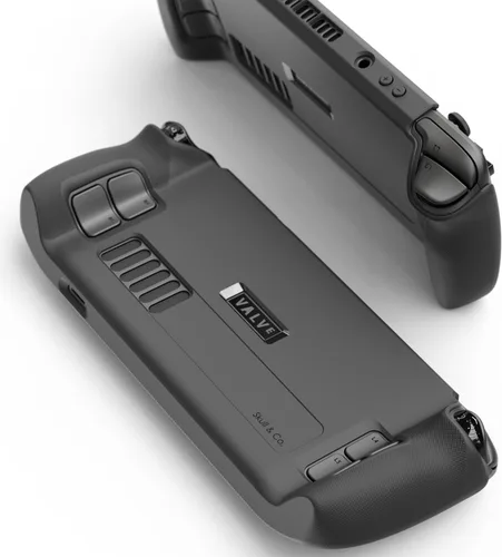 Vista 7 de Skull & Co. GripCase SD para Steam Deck una funda protectora suave con agarres texturizados, protección completa y soporte, absorción de golpes