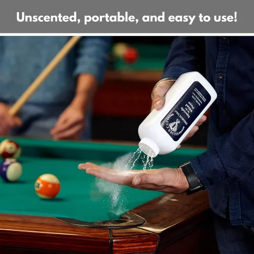 Vista 2 de Silver Cup Billiard/Pool Premium Powder Hand Chalk, botella agitadora de 8 onzas, color blanco