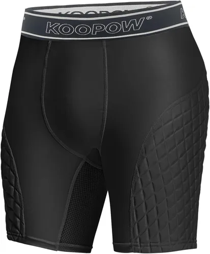 Vista 10 de KOOPOW - Pantalones cortos acolchados deslizantes para adultos, hombres, con almohadillas deslizantes para béisbol, fútbol, lacrosse, hockey
