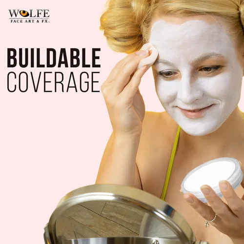 Vista 3 de Wolfe F/X Essential Colors - Pintura facial, color blanco (1.06 oz)