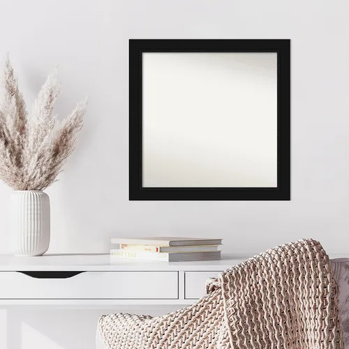 Vista 5 de Amanti Art Espejo personalizado, espejo de baño negro Avon, espejo de pared o espejo de tocador de baño sobre el fregadero (23.25 x 23.25 pulgadas)